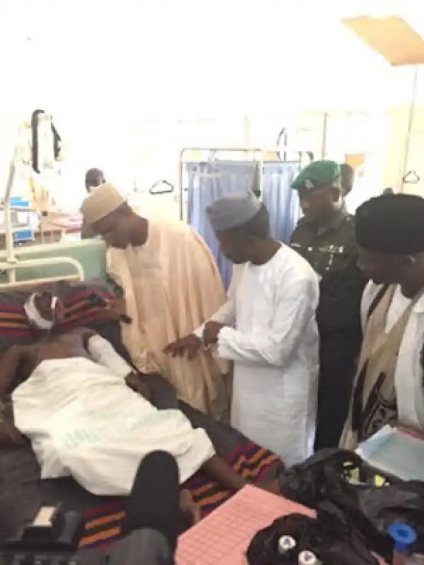 Vice Pres. Osinbajo Visits Gombe Bomb Blast Victims [See Photos]